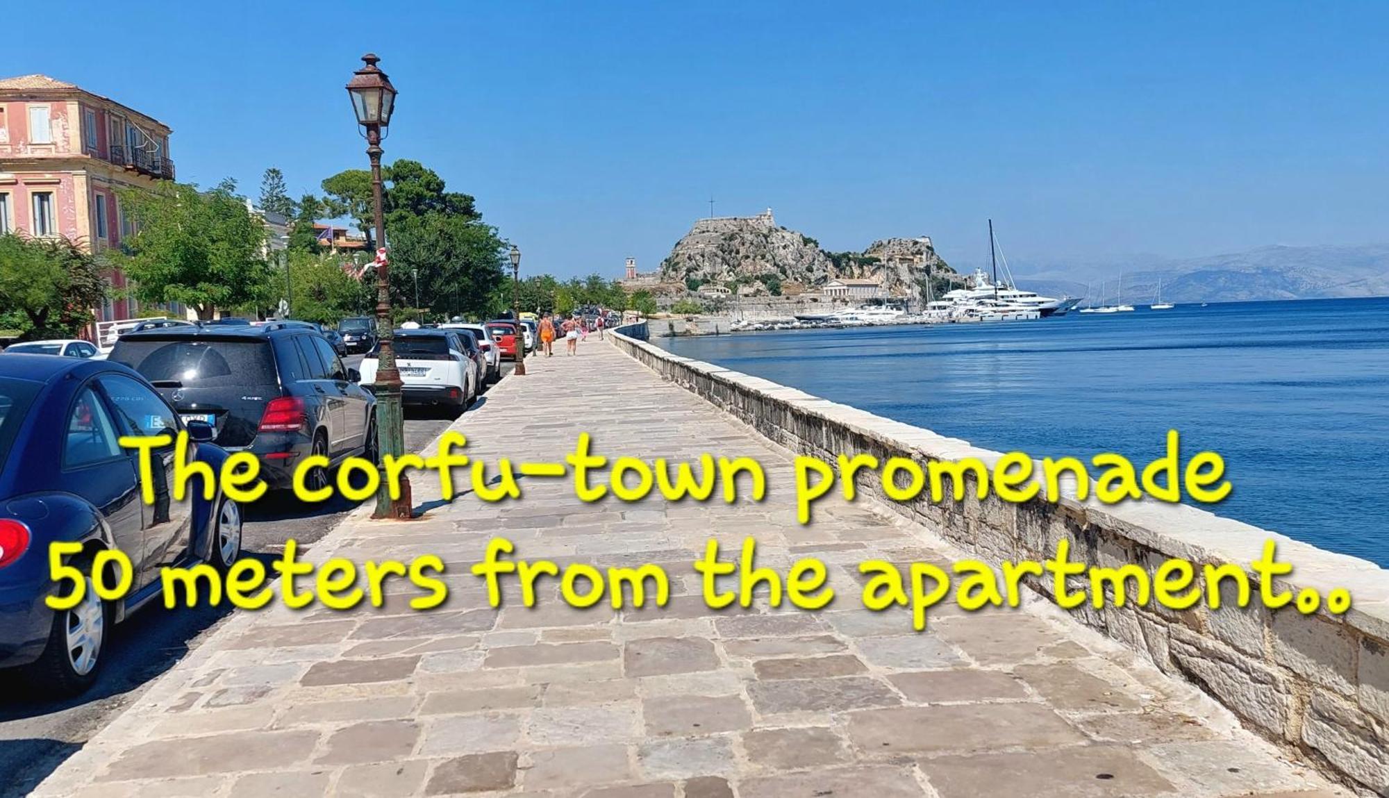 Aay- Best Corfu Town & Sea Apart 2Bedroom Renovated + Lift / Comfy&Design+Wifi المظهر الخارجي الصورة